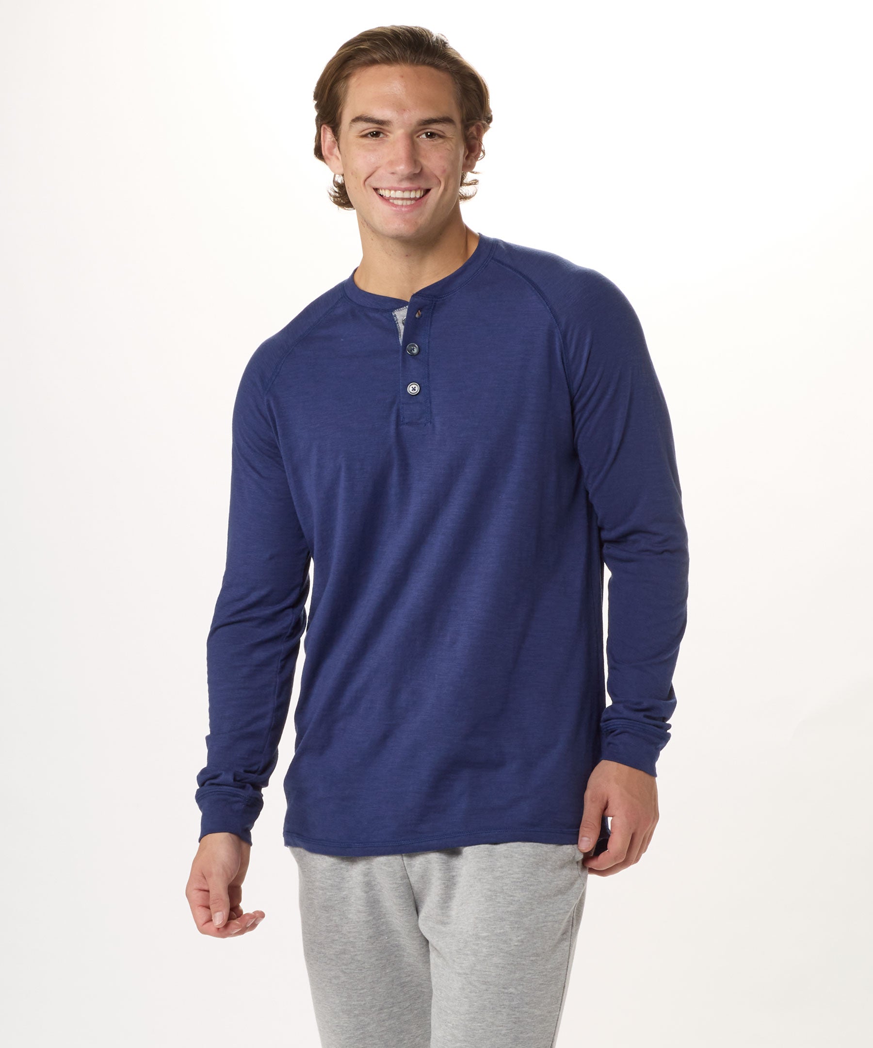 Men's Henley Long-Sleeve Tee – Boxercraft