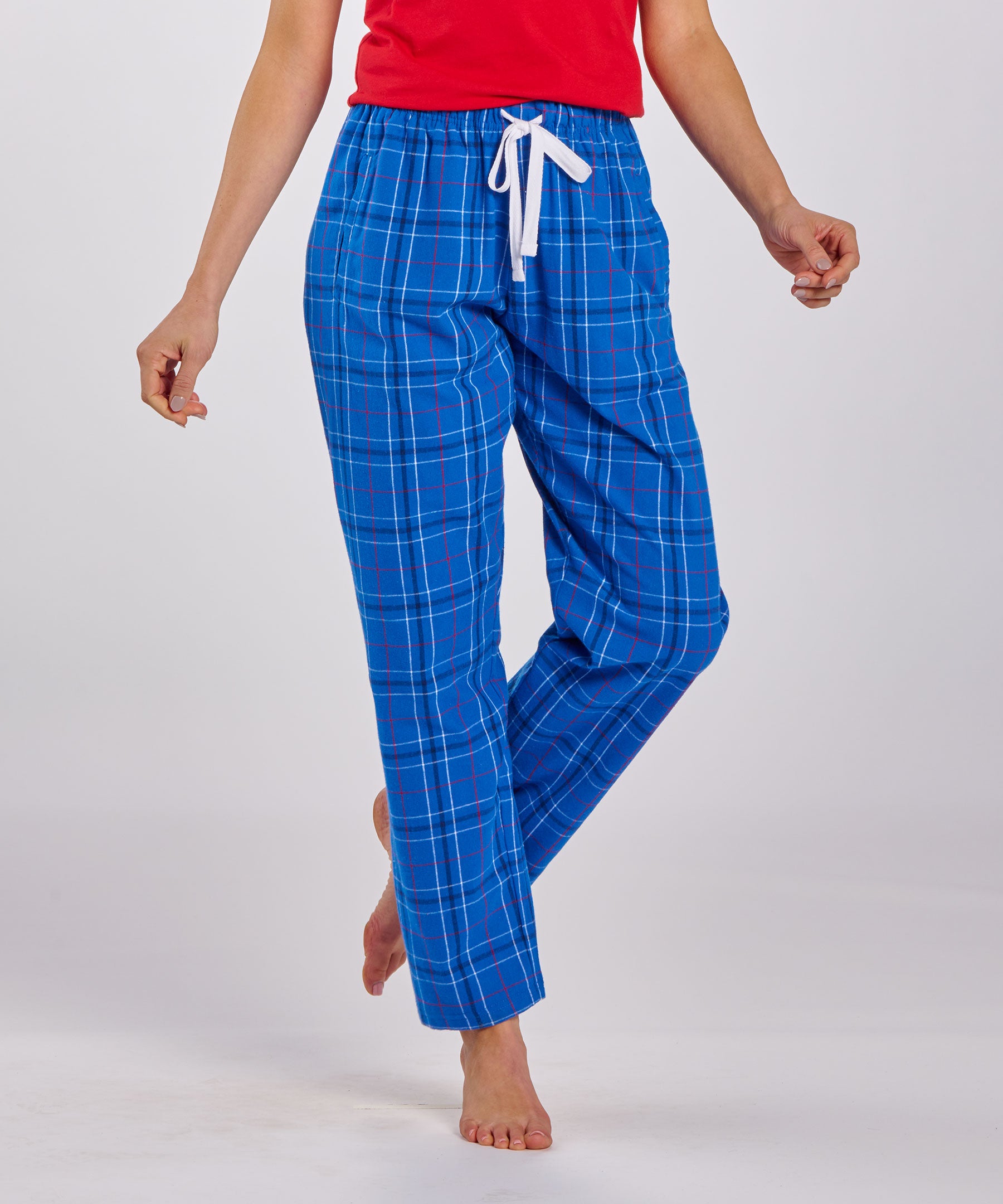 Boxercraft Women's Haley Navy/Silver Plaid Flannel Pajama Pant