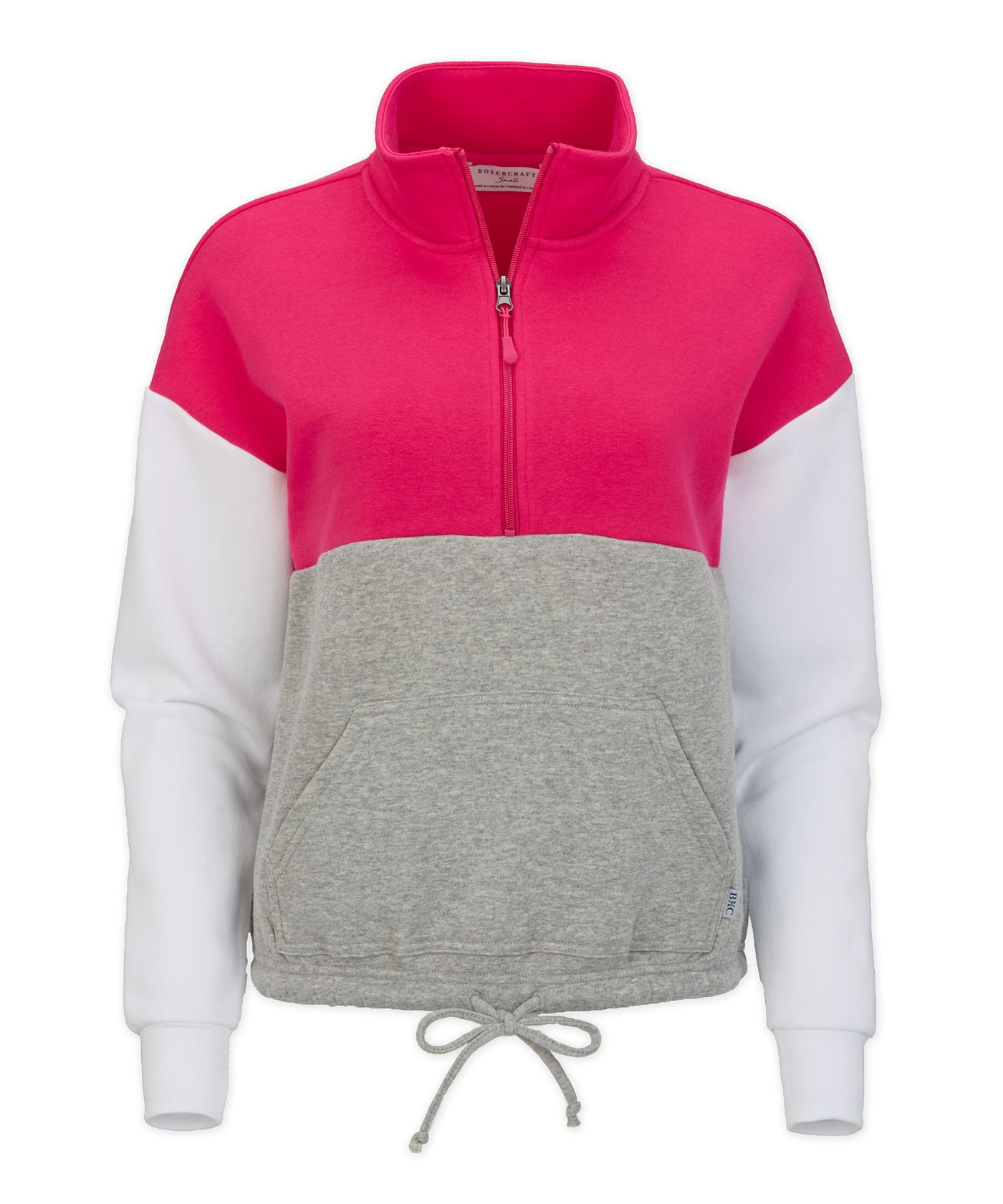 Women's Fleece Colorblocked Quarter-Zip Pullover – Boxercraft