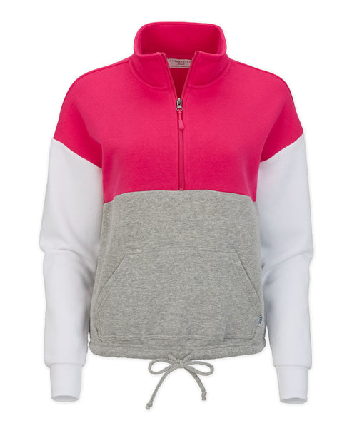 Women's Fleece Colorblocked Quarter-Zip Pullover – Boxercraft