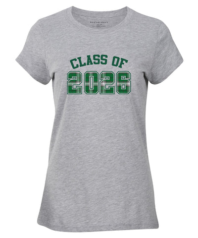 oxford heather with green/white plaid