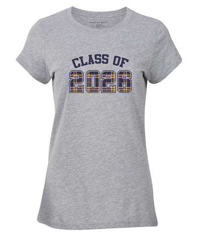 oxford heather with navy/gold plaid