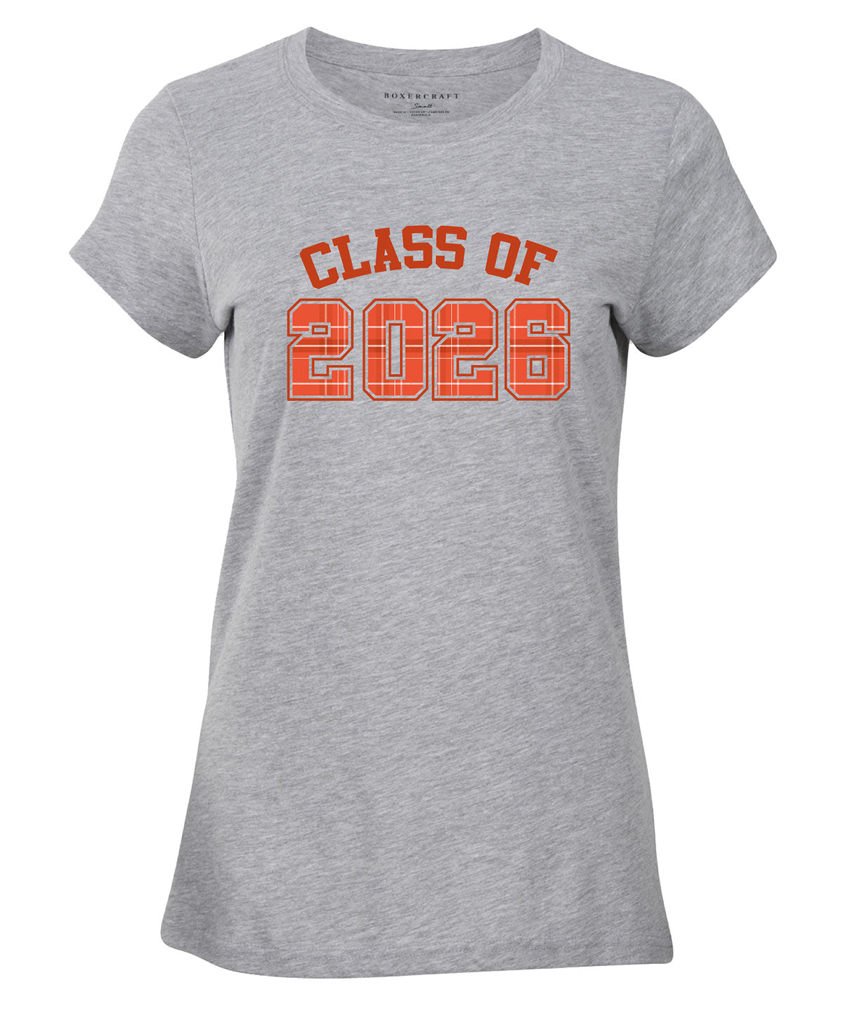 oxford heather with orange carnegie plaid