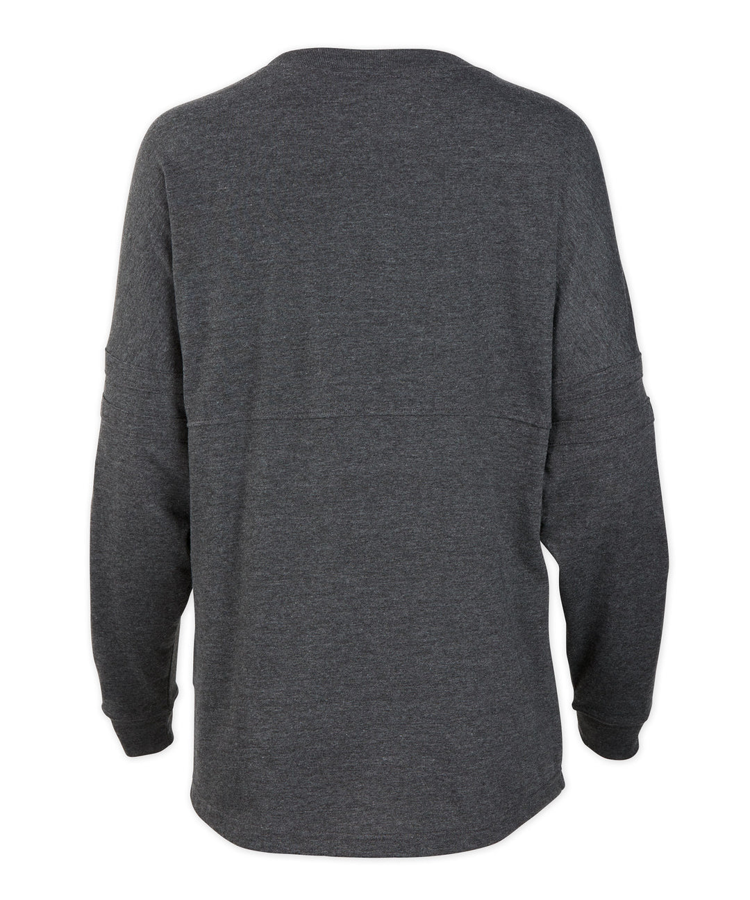TopTie Women's Crewneck Pom Pom Pullover Jersey - Long Sleeve Game Day Tee, 100% Cotton, Black, Medium