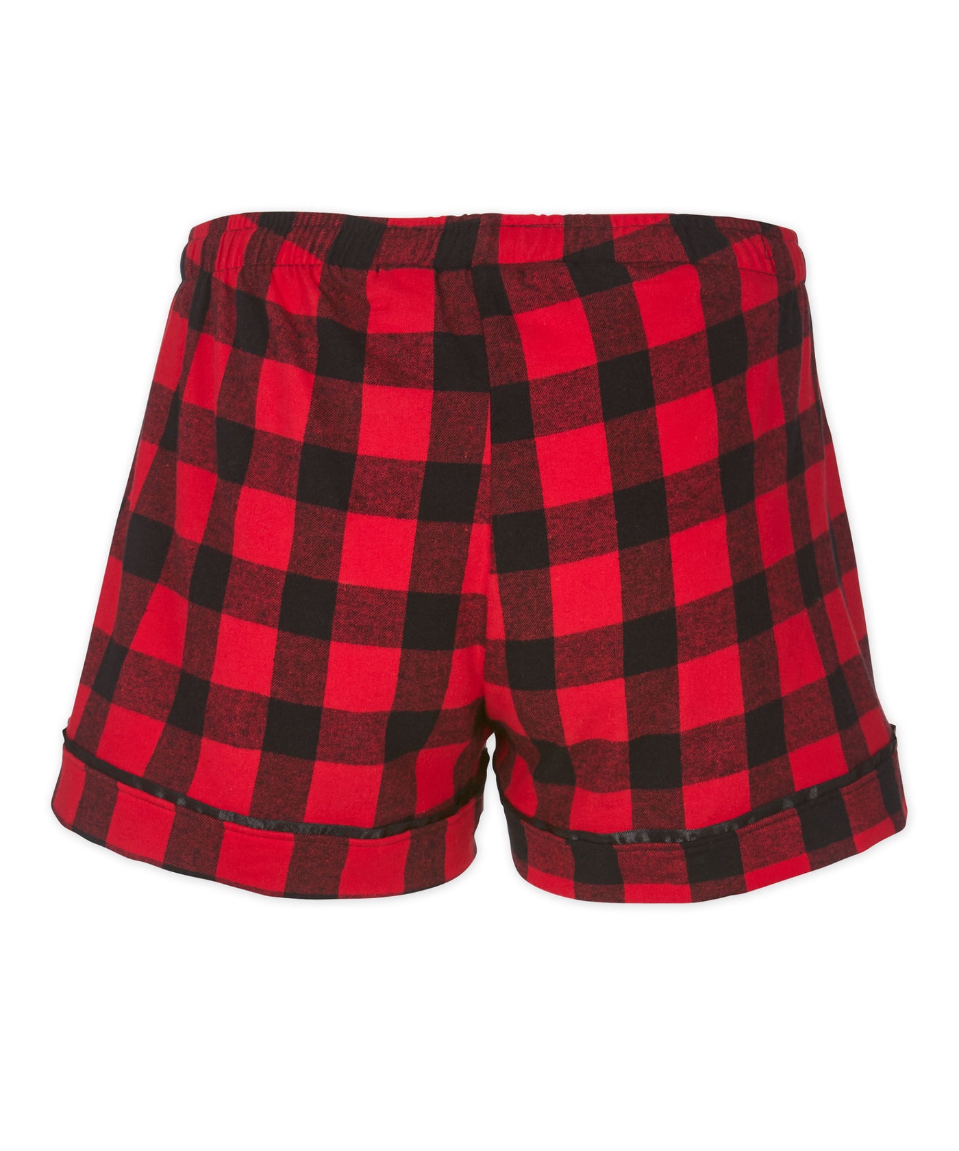  Adult Cotton Buffalo Plaid PJ Shorts & Pants Men & Women (L,  Shorts, Red + Black) : Handmade Products